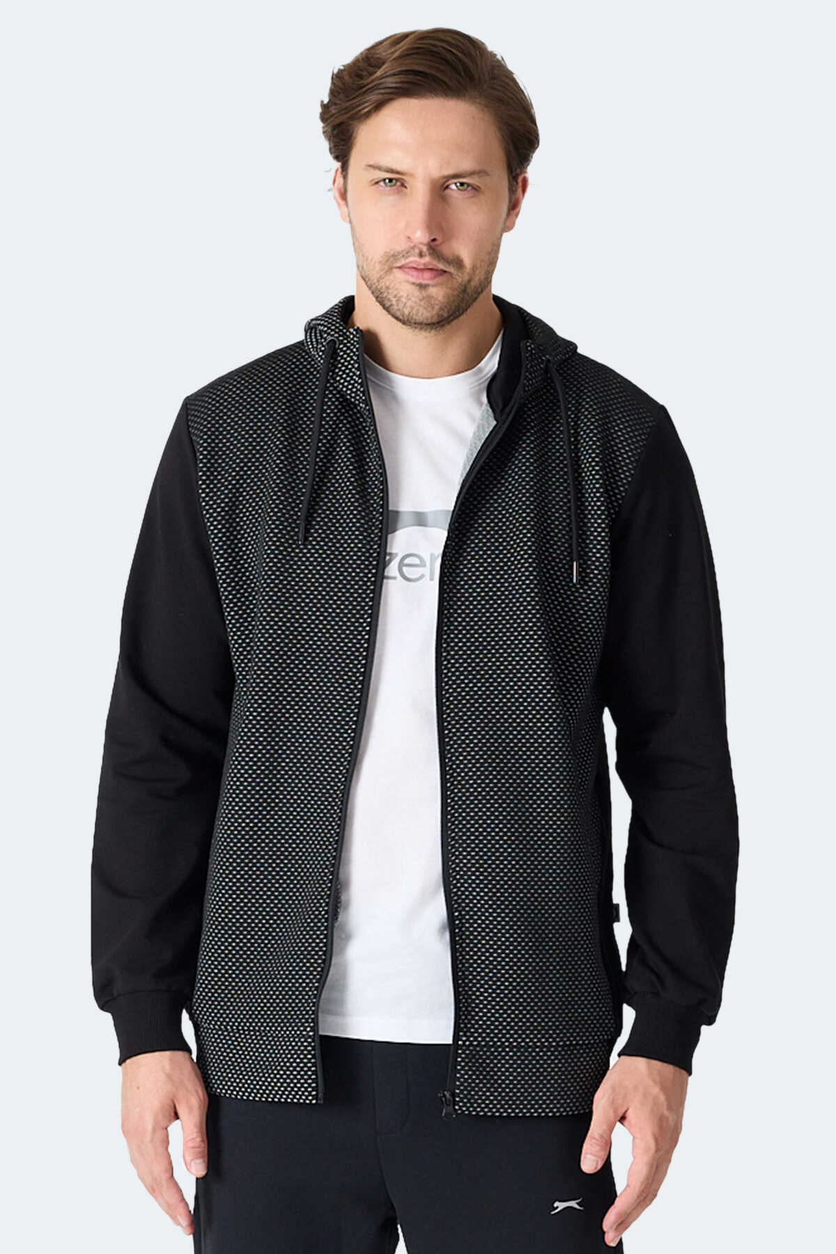 Slazenger - Slazenger FLAME Erkek Siyah Sweatshirt