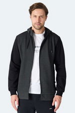 Slazenger - Slazenger FLAME Erkek Kapüşonlu Cepli Siyah Sweatshırt Slazenger - Slazenger FLAME Erkek Kapüşonlu Cepli Siyah Sweatshırt