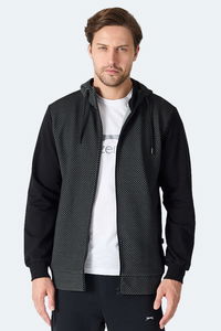 Slazenger - Slazenger FLAME Erkek Kapüşonlu Cepli Siyah Sweatshırt Slazenger - Slazenger FLAME Erkek Kapüşonlu Cepli Siyah Sweatshırt