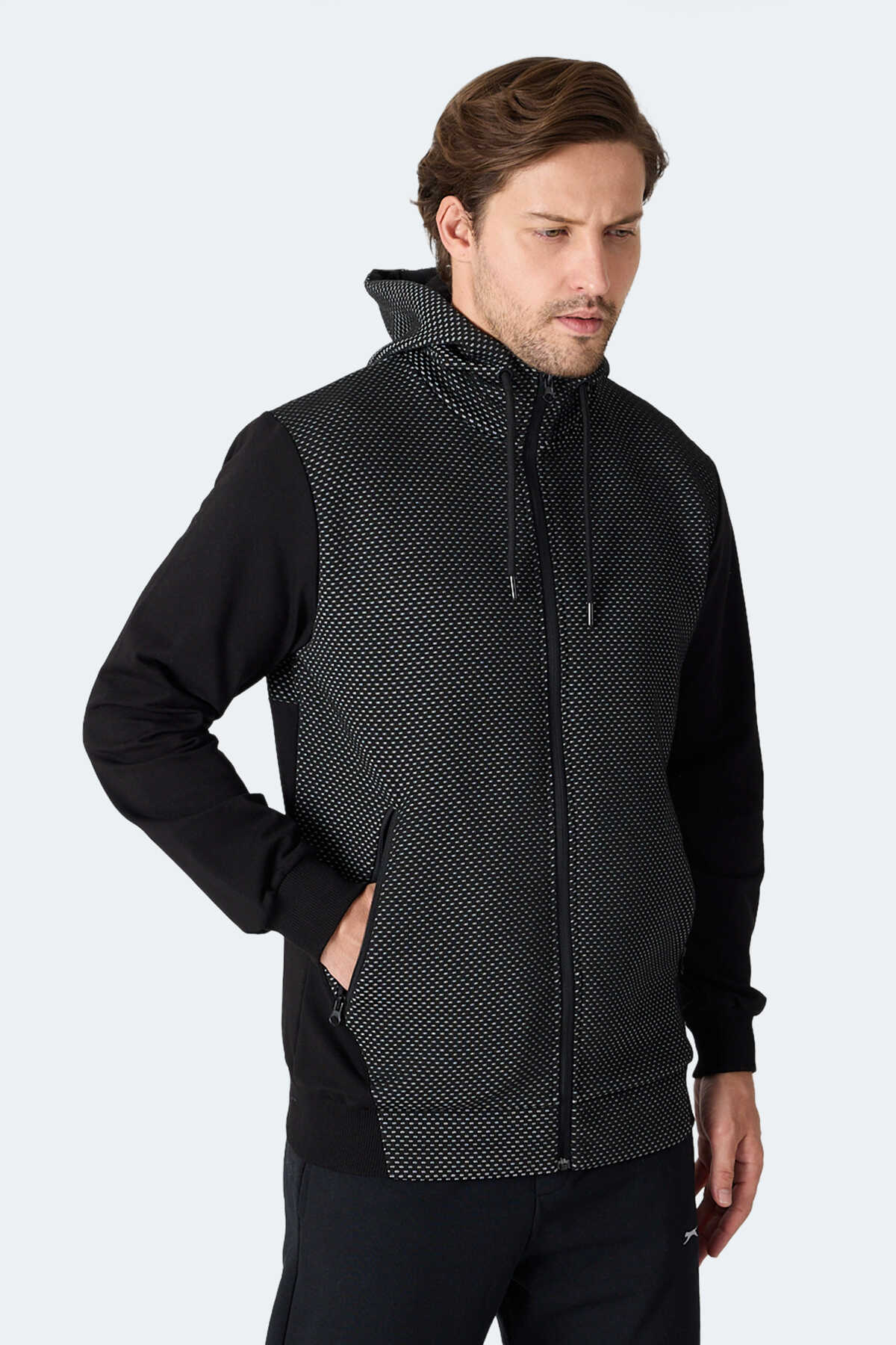 Slazenger FLAME Erkek Kapüşonlu Cepli Siyah Sweatshırt Slazenger FLAME Erkek Kapüşonlu Cepli Siyah Sweatshırt