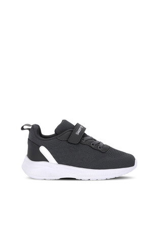 Slazenger FLAREX Unisex Çocuk Cırt Cırtlı Koyu Gri / Beyaz Günlük Spor Ayakkabısı