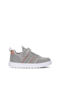 Slazenger - Slazenger FREEDOM I Kız Çocuk Cırt Cırtlı Gri / Pembe Günlük Spor Ayakkabısı