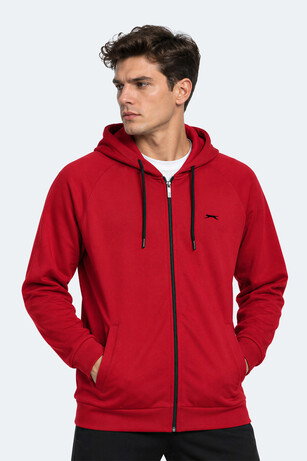 Slazenger FREEWILL Erkek Kapüşonlu Cepli Bordo Sweatshırt