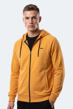 Slazenger - Slazenger FREEWILL Erkek Kapüşonlu Cepli Hardal Sweatshırt