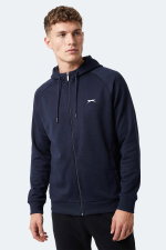 Slazenger - Slazenger FREEWILL Erkek Kapüşonlu Cepli Lacivert Sweatshırt