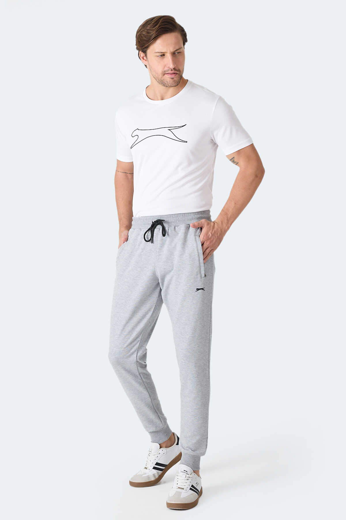 Slazenger FRENZY Erkek Fermuar Cepli Gri Eşofman Altı Slazenger FRENZY Erkek Fermuar Cepli Gri Eşofman Altı