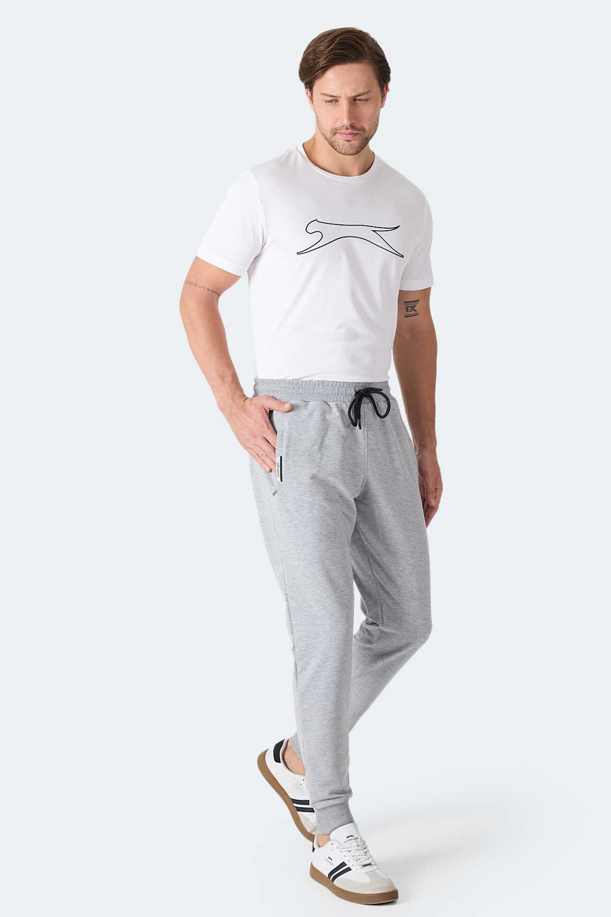 Slazenger FRENZY Erkek Fermuar Cepli Gri Eşofman Altı Slazenger FRENZY Erkek Fermuar Cepli Gri Eşofman Altı