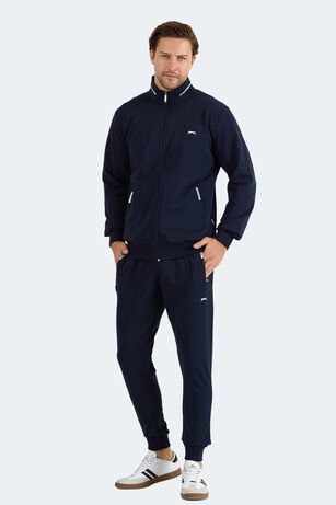 Slazenger FROZEN Erkek Dik Yaka Fermuarlı Lacivert Eşofman Takımı 