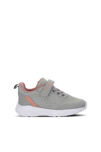 Slazenger - Slazenger FUNKYTOWN I Kız Çocuk Cırt Cırtlı Gri / Pembe Günlük Spor Ayakkabısı