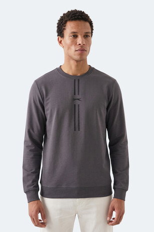 Slazenger GABINO I Erkek Koyu Gri Sweatshırt
