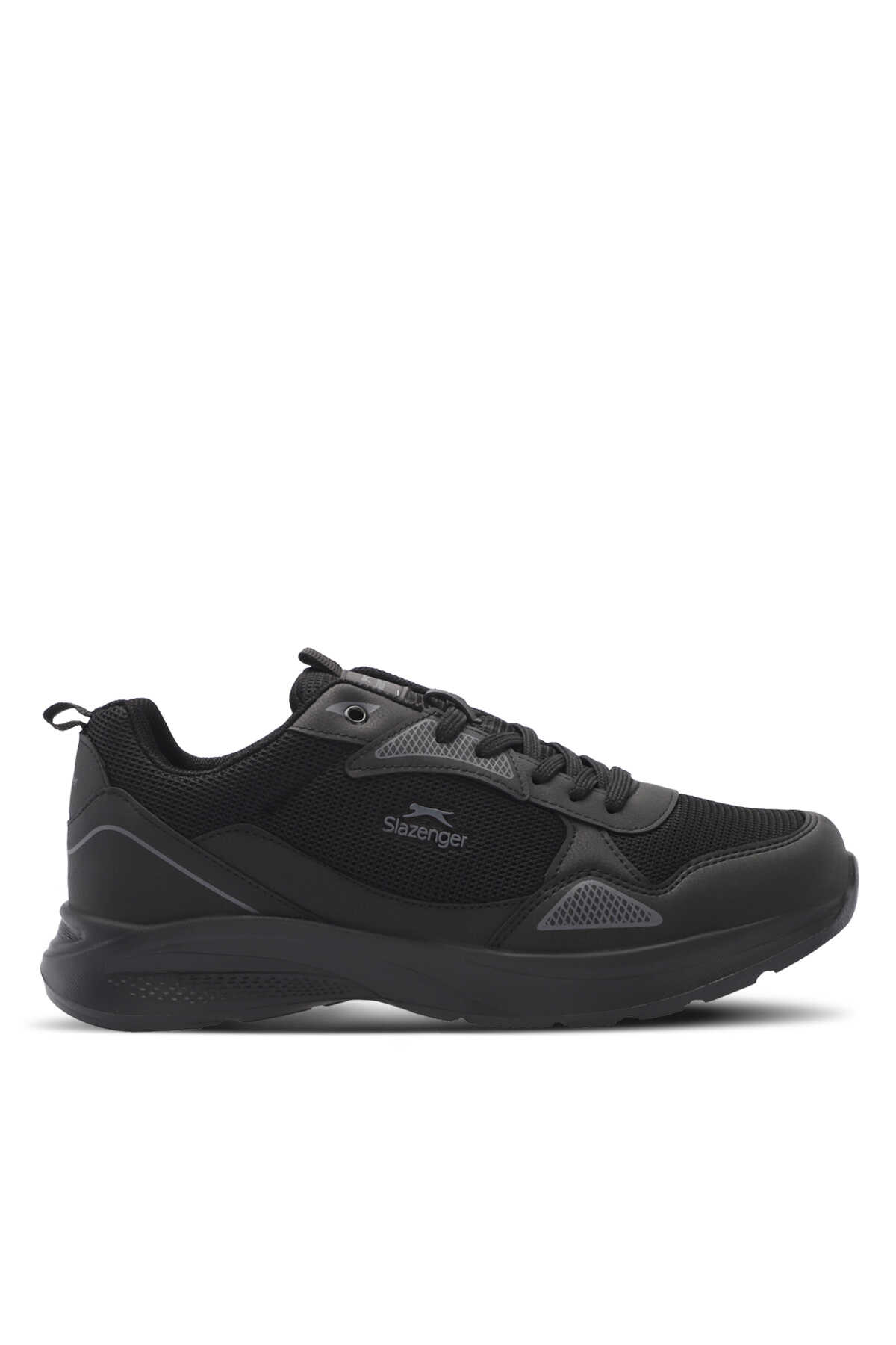 Slazenger - Slazenger GAIN GA Erkek Siyah / Koyu Gri Koşu & Yürüyüş Spor Ayakkabısı