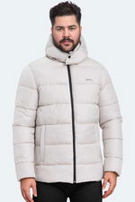 Slazenger - Slazenger GANEA IN Büyük Beden Erkek Kapüşonlu Şişme Bej Mont & Kaban Slazenger - Slazenger GANEA IN Büyük Beden Erkek Kapüşonlu Şişme Bej Mont & Kaban