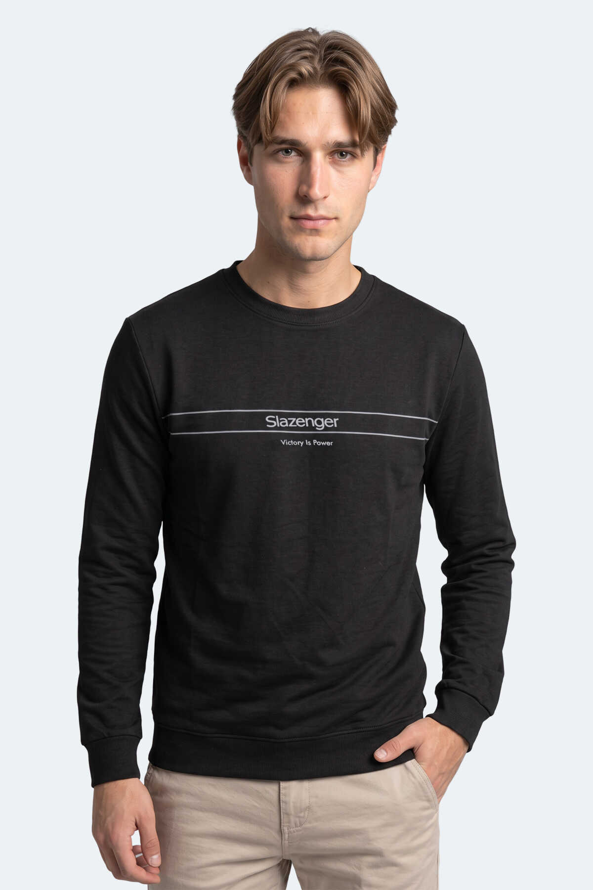 Slazenger - Slazenger GARRET Erkek Siyah Sweatshırt