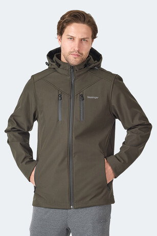 Slazenger HA-YUN Erkek Softshell Haki Mont & Kaban