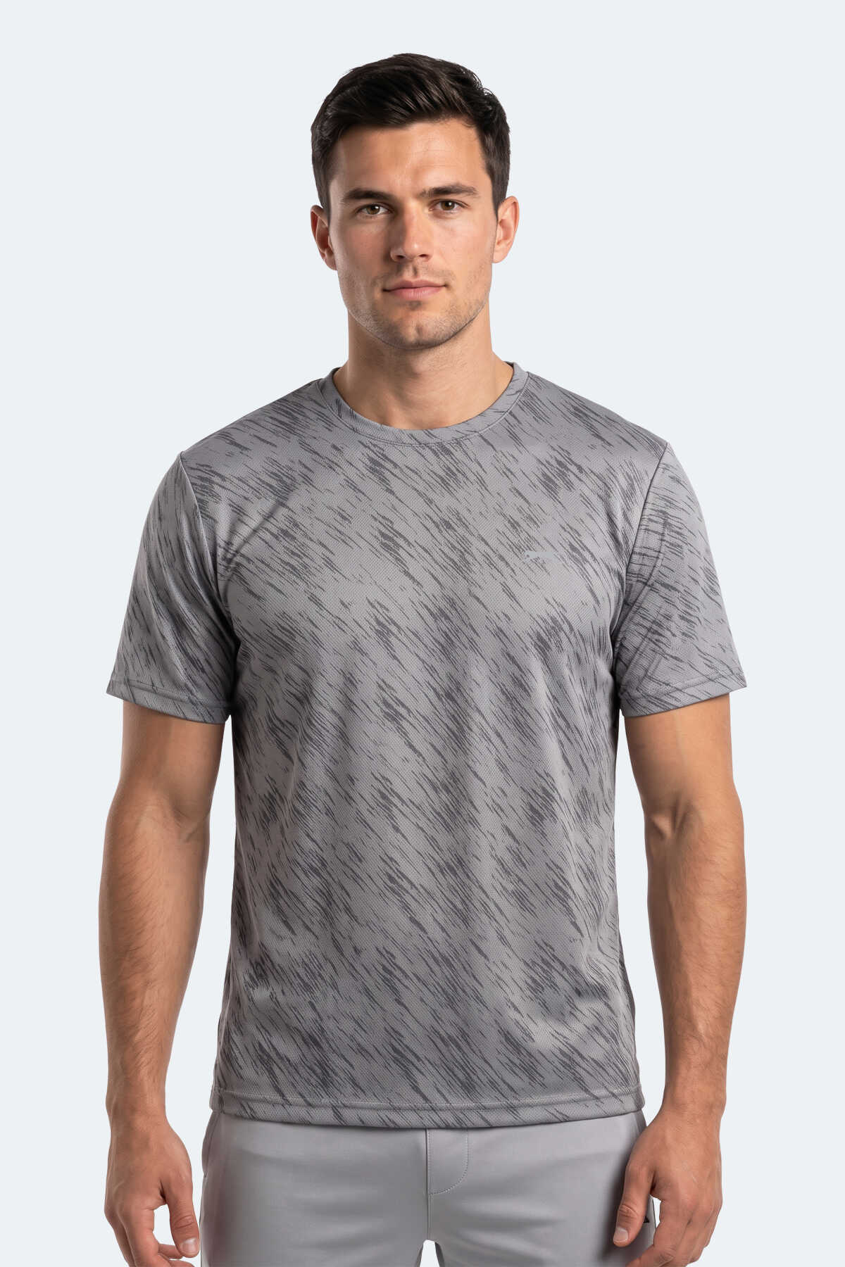 Slazenger - Slazenger HADY I Erkek Koyu Gri Tişört
