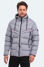 Slazenger - Slazenger HAIFA IN Erkek Kapüşonlu Şişme Gri Mont & Kaban Slazenger - Slazenger HAIFA IN Erkek Kapüşonlu Şişme Gri Mont & Kaban