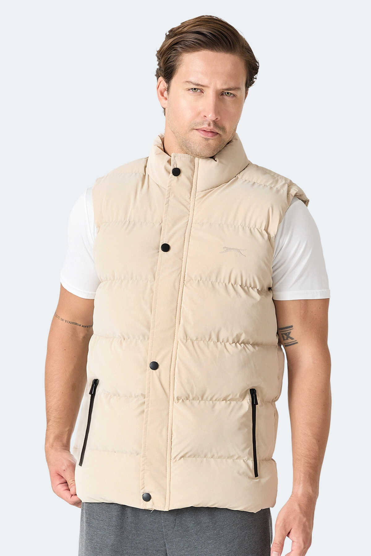 Slazenger - Slazenger HALOX Erkek Bej Yelek