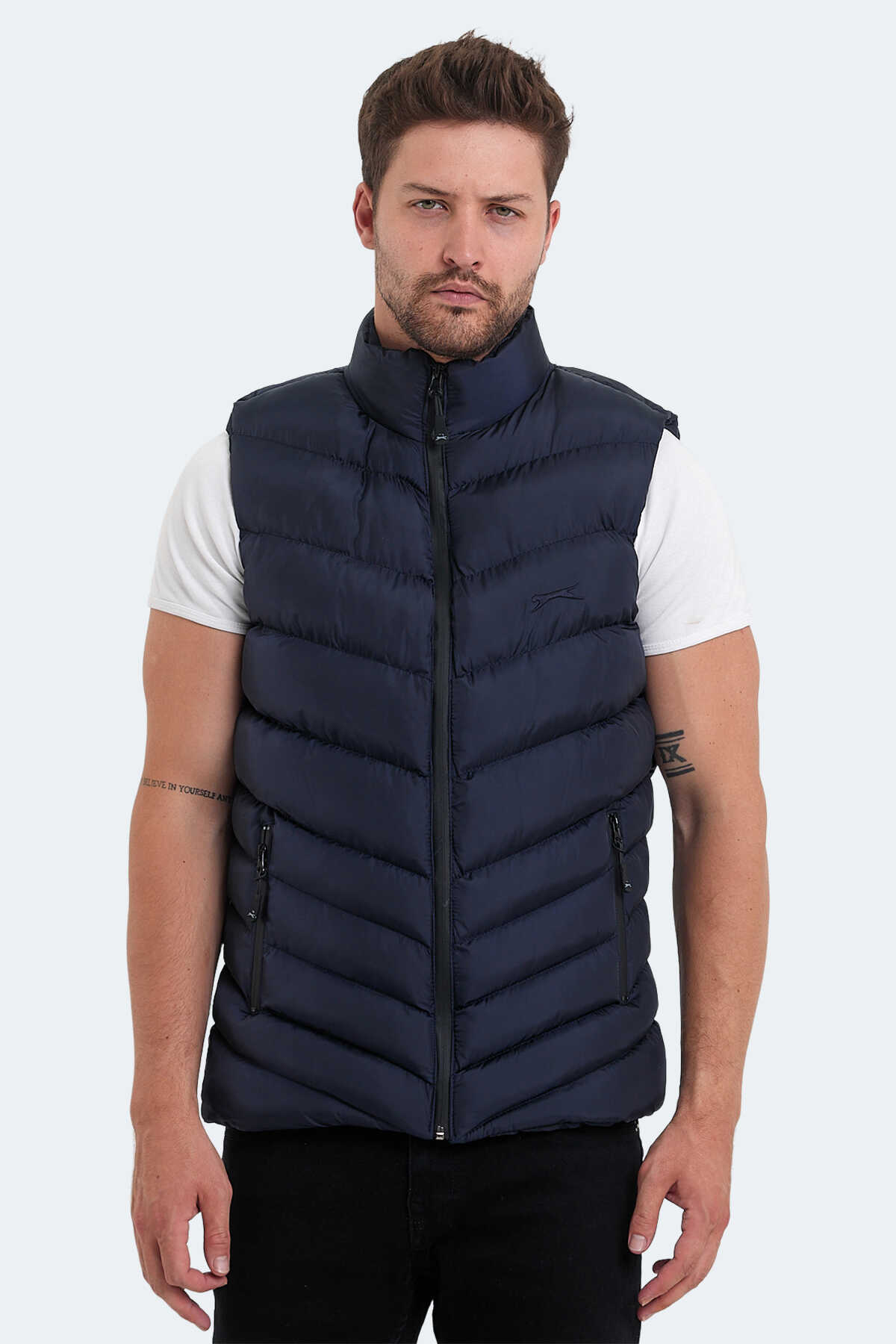 Slazenger - Slazenger HANDFUL IN Erkek Şişme Lacivert Yelek