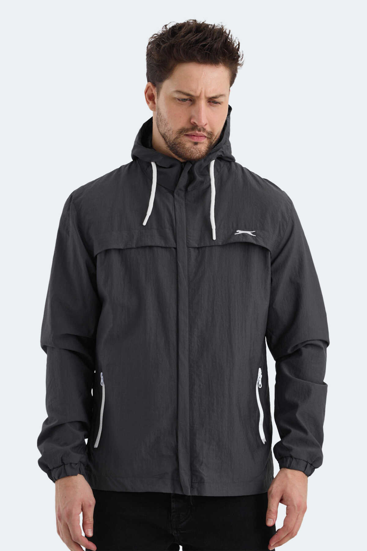 Slazenger - Slazenger HANGA Erkek Antrasit Yağmurluk