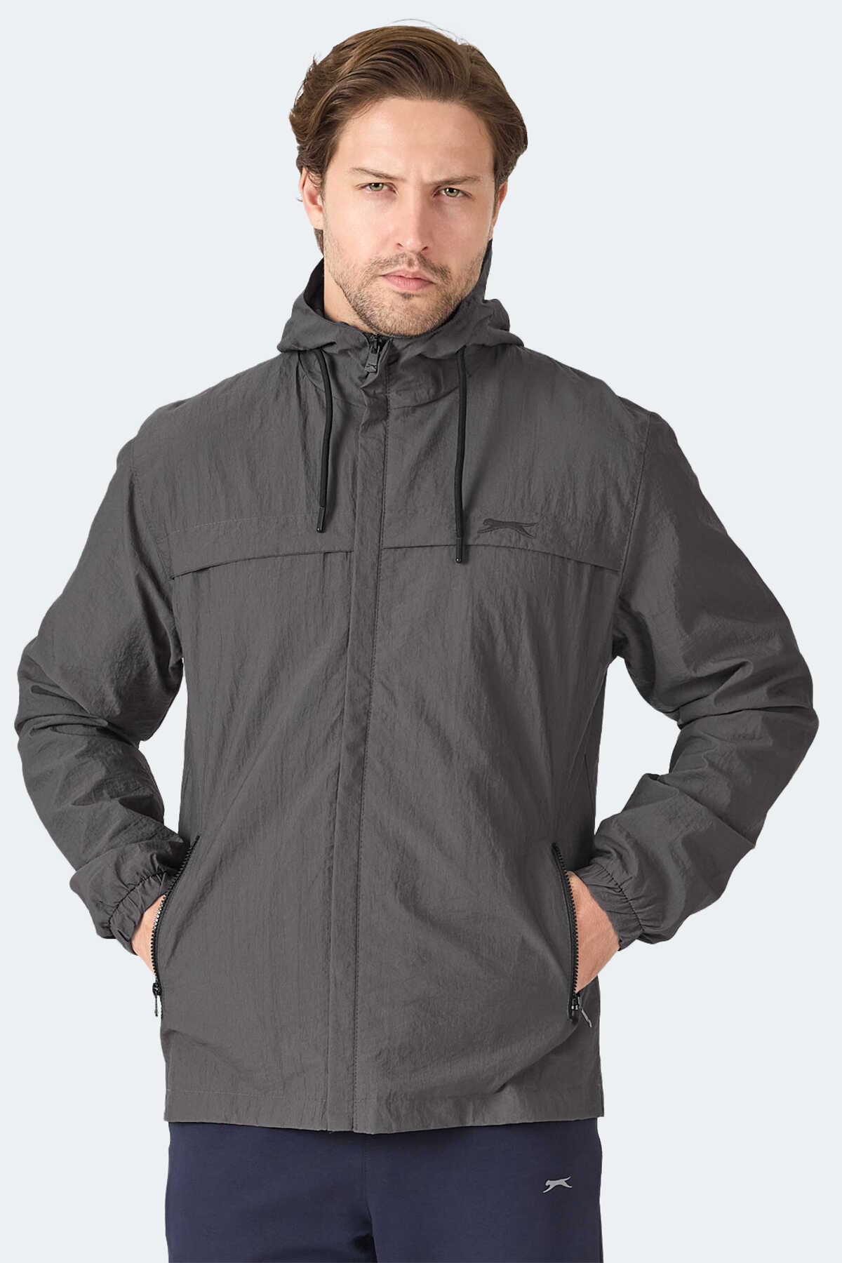 Slazenger - Slazenger HANGA Erkek Antrasit Yağmurluk