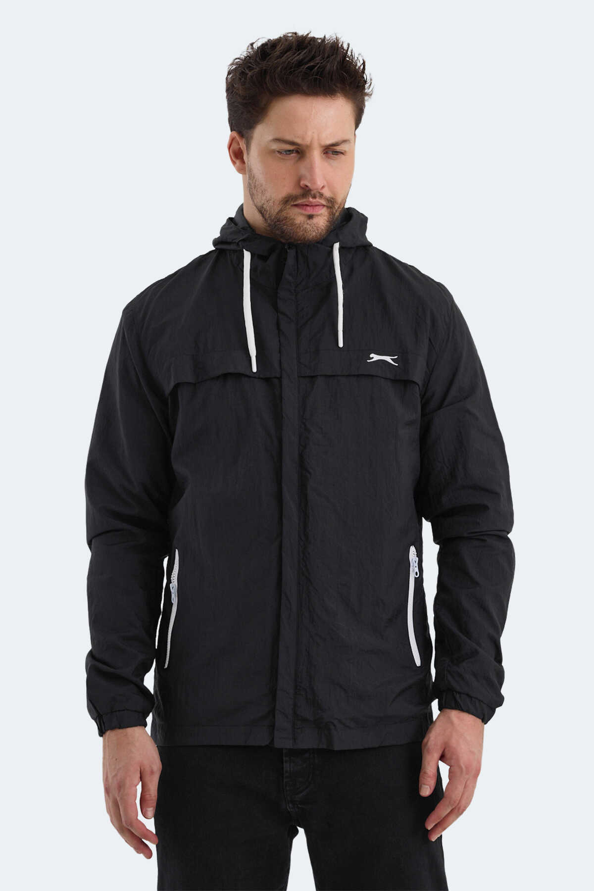 Slazenger - Slazenger HANGA Erkek Siyah Yağmurluk
