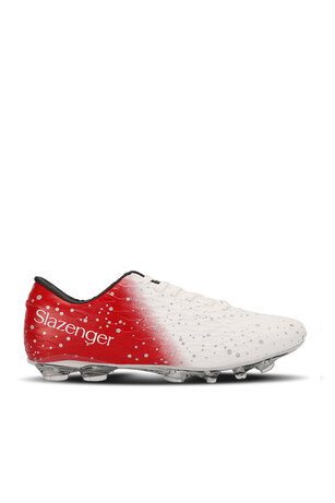 Slazenger HANIA KRP IN Erkek Çocuk Krampon Beyaz / Kırmızı Futbol Ayakkabısı 