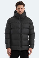 Slazenger - Slazenger HANK Erkek Kapüşonlu Şişme Siyah Mont & Kaban