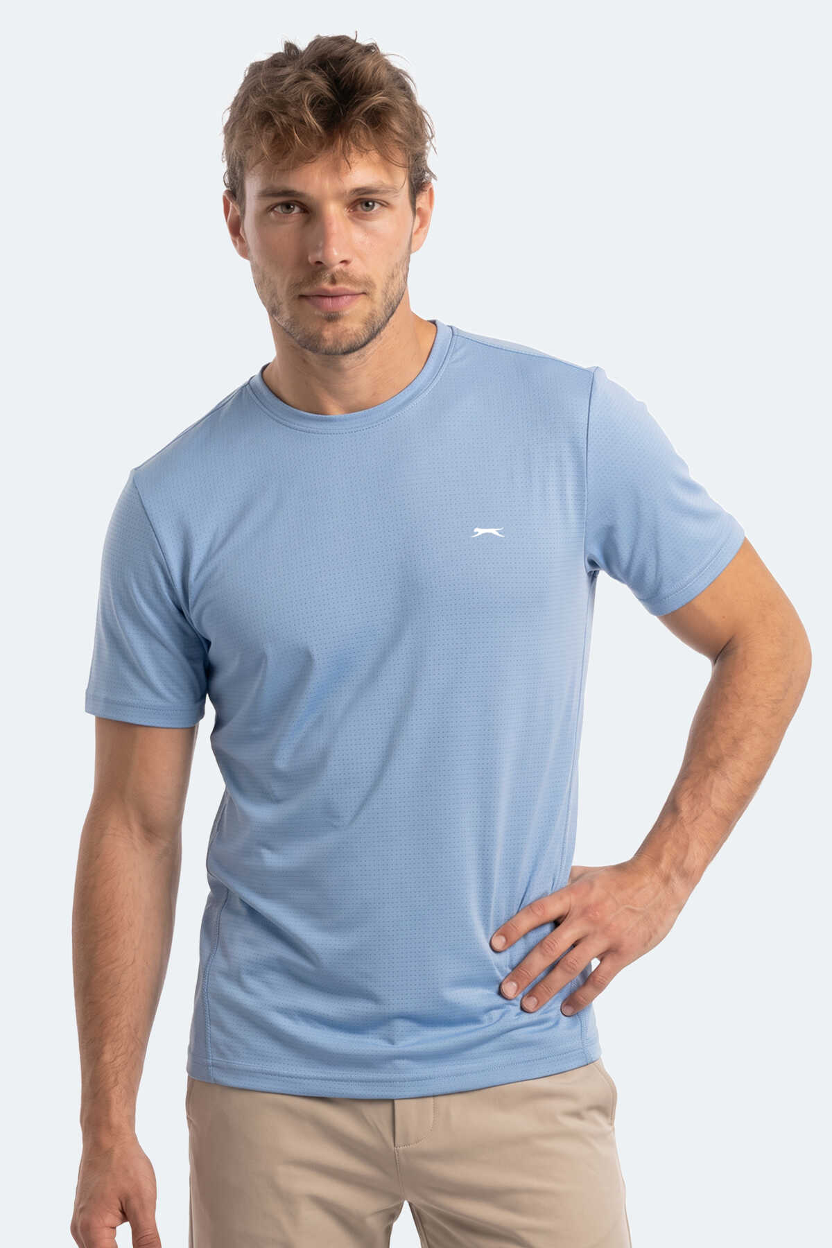 Slazenger - Slazenger HARDFLEX Erkek Açık Mavi Tişört