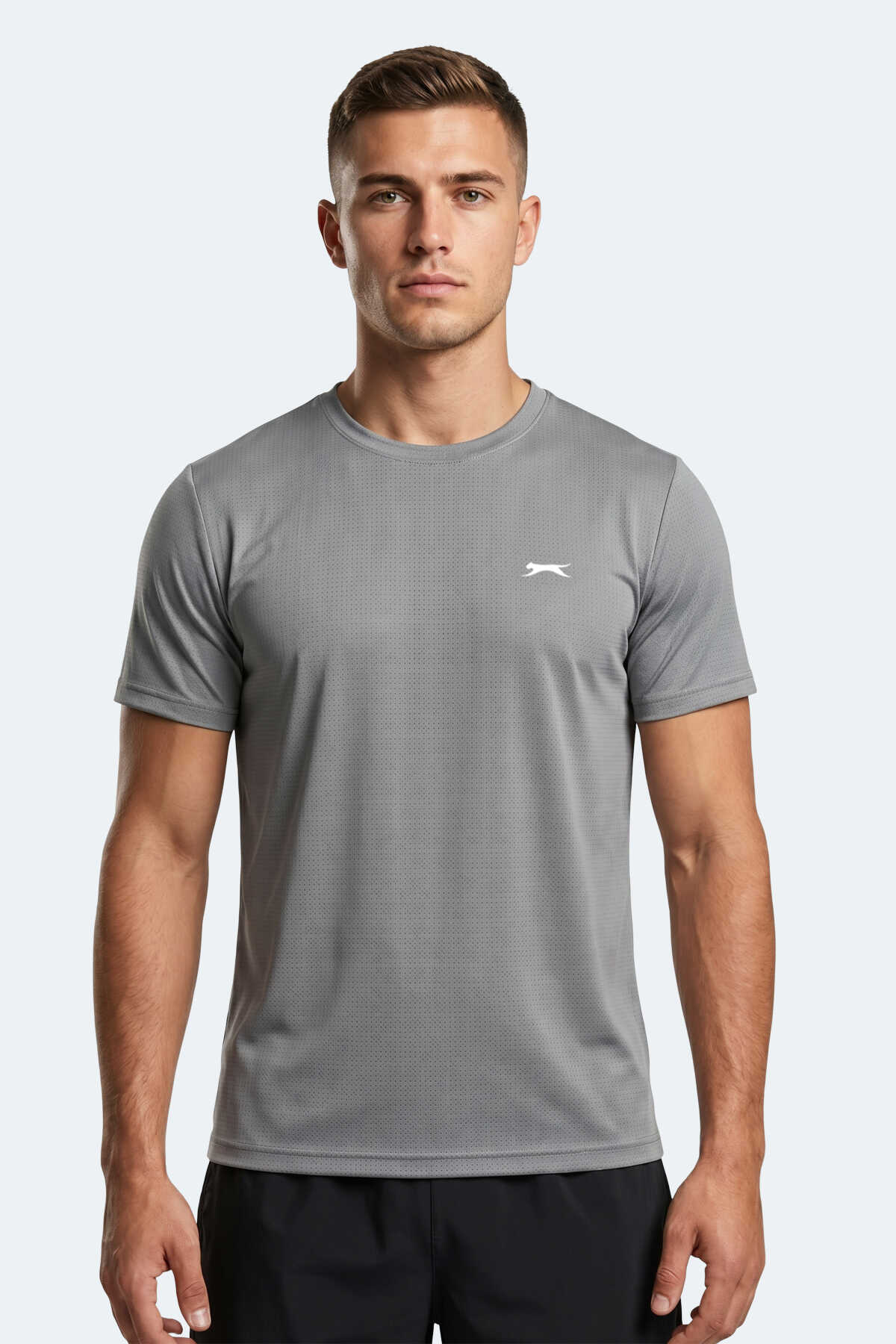 Slazenger - Slazenger HARDFLEX Erkek Gri Tişört