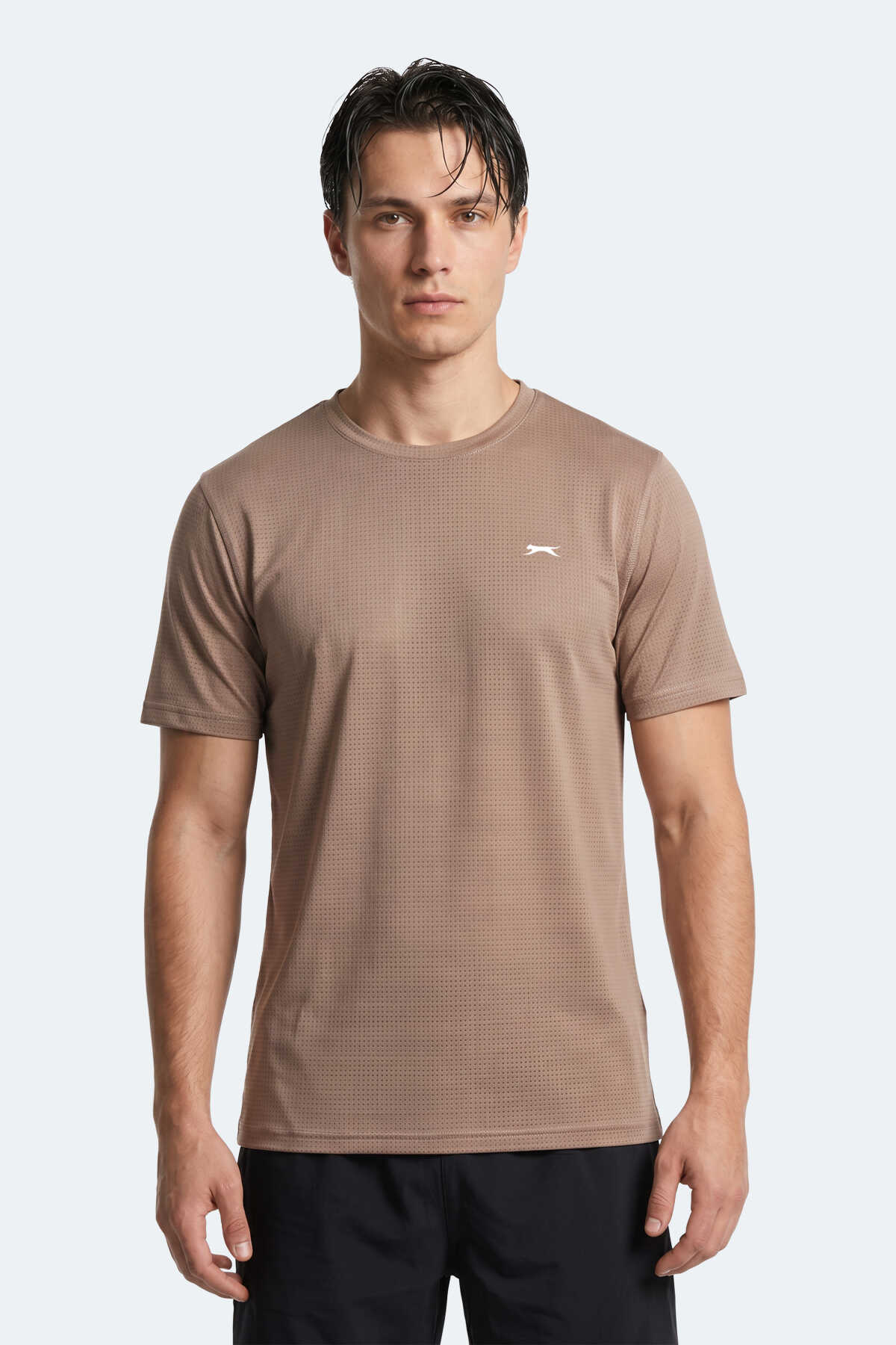 Slazenger - Slazenger HARDFLEX Erkek Vizon Tişört