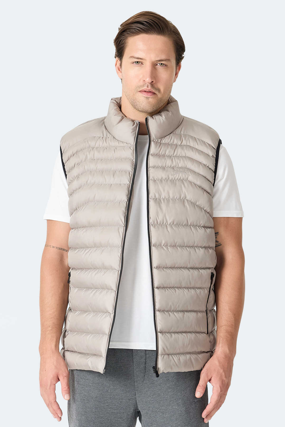 Slazenger - Slazenger HARMONA Erkek Gri Yelek
