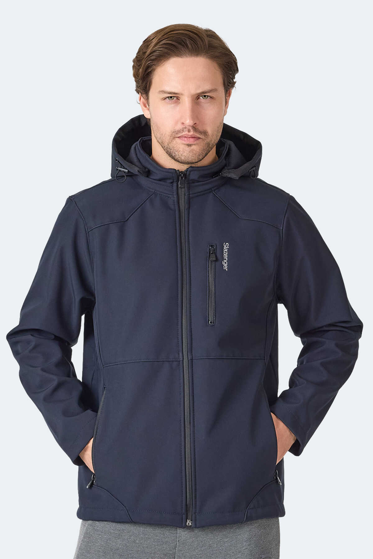 Slazenger - Slazenger HARMONIC Erkek Kapüşonlu Fermuarlı Lacivert Yelek