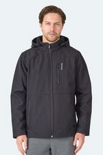 Slazenger - Slazenger HARMONIC Erkek Kapüşonlu Fermuarlı Siyah Mont & Kaban