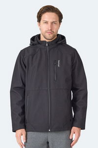 Slazenger - Slazenger HARMONIC Erkek Kapüşonlu Fermuarlı Siyah Mont & Kaban