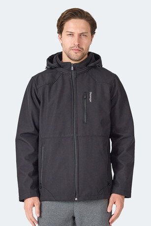 Slazenger HARMONIC Erkek Softshell Siyah Mont & Kaban 