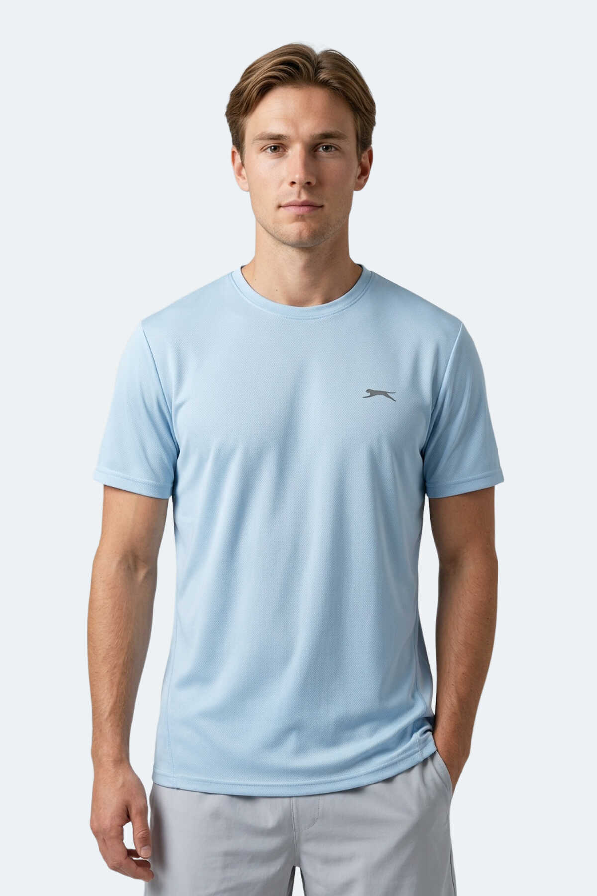 Slazenger - Slazenger HAUNTED I Erkek Açık Mavi Tişört