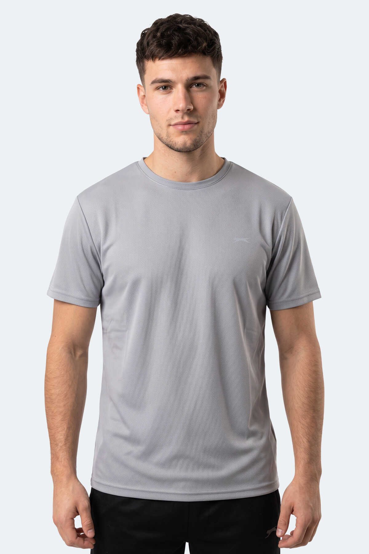 Slazenger - Slazenger HAUNTED I Erkek Gümüş Tişört