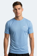 Slazenger - Slazenger HAUNTED I Erkek Saks Mavi Tişört