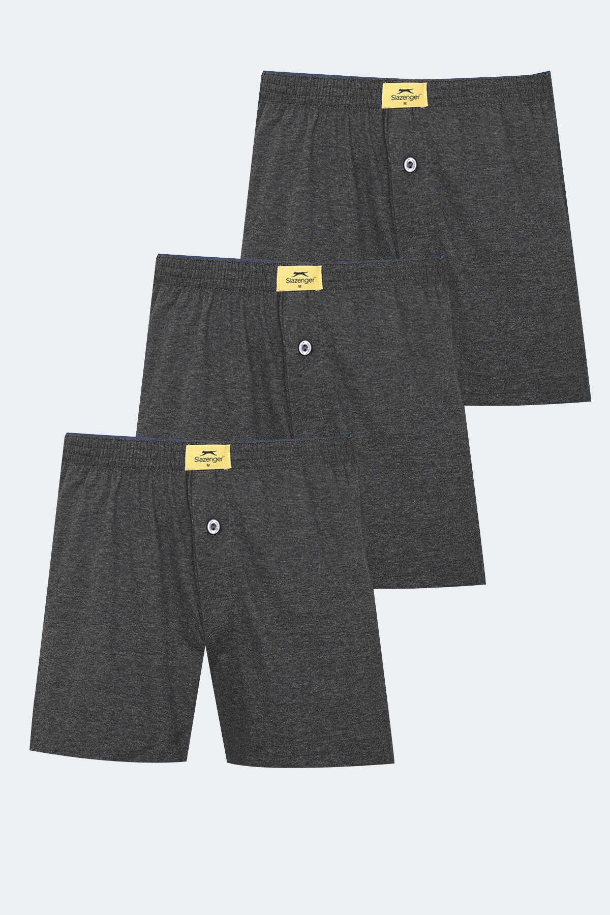 Slazenger - Slazenger HE 3 lü Set Erkek Antrasit Boxer