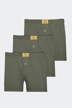 Slazenger HE 3 lü Set Erkek  Haki Boxer 