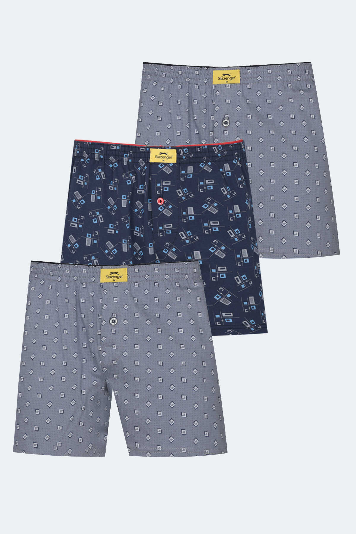 Slazenger - Slazenger HEGEL 3 lü Set Erkek Karışık Boxer