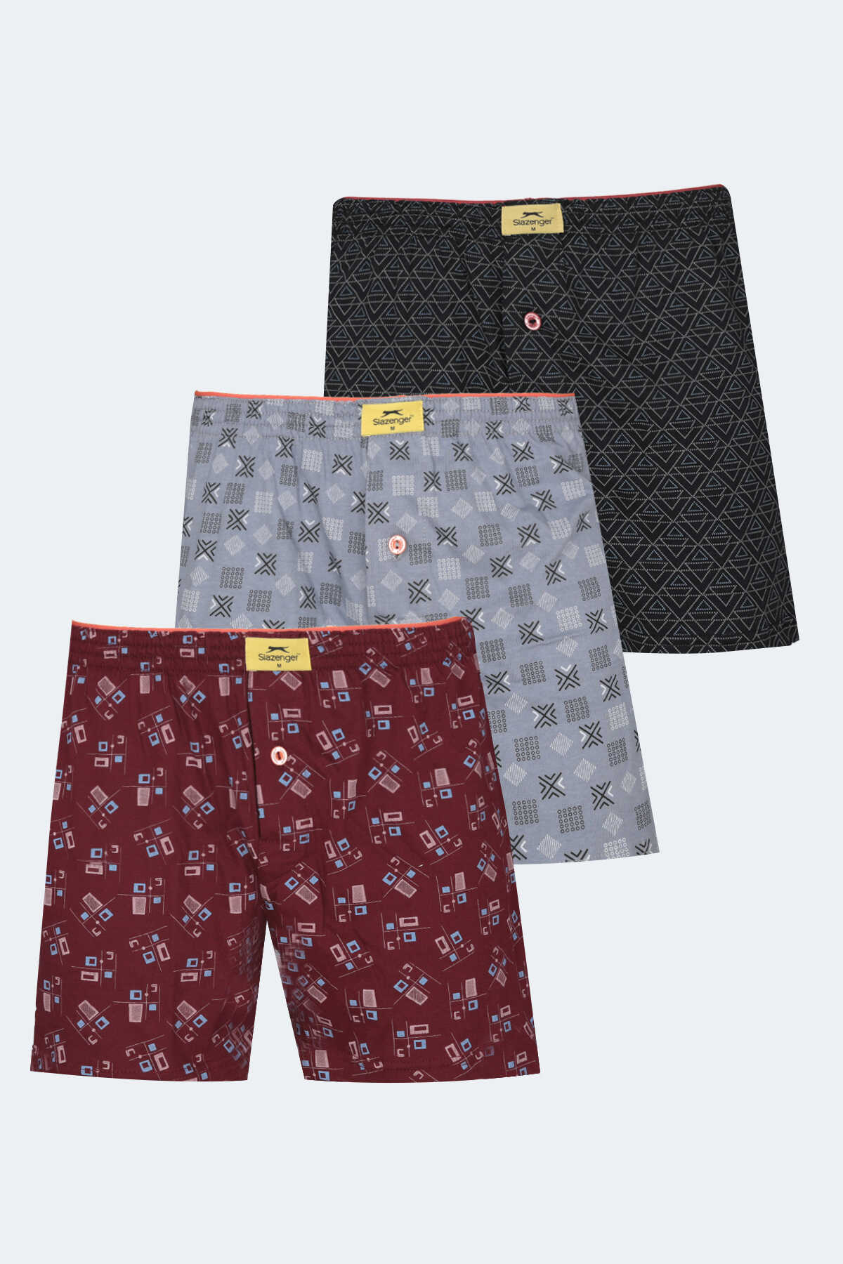 Slazenger - Slazenger HEGEL 3 lü Set Erkek Karışık Boxer
