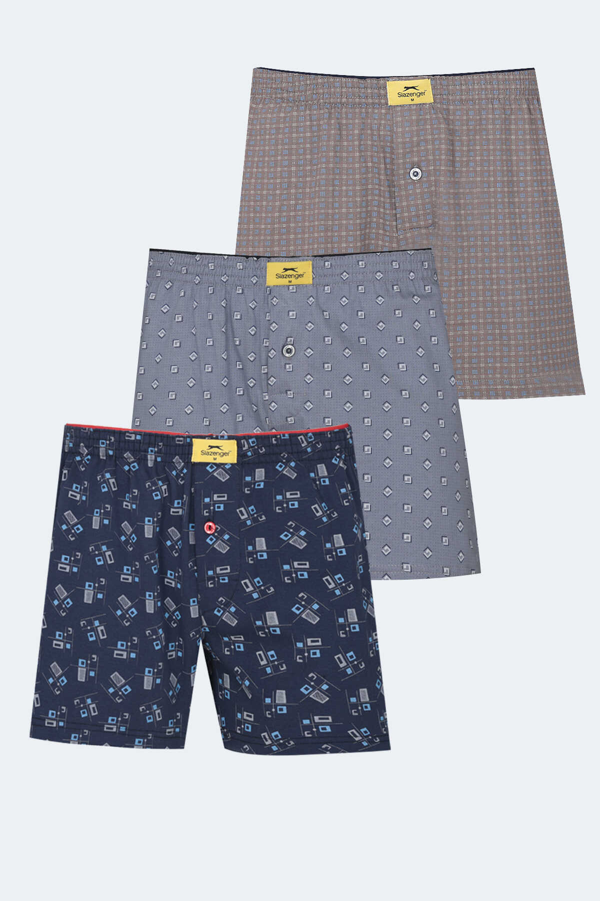 Slazenger - Slazenger HEGEL 3 lü Set Erkek Karışık Boxer