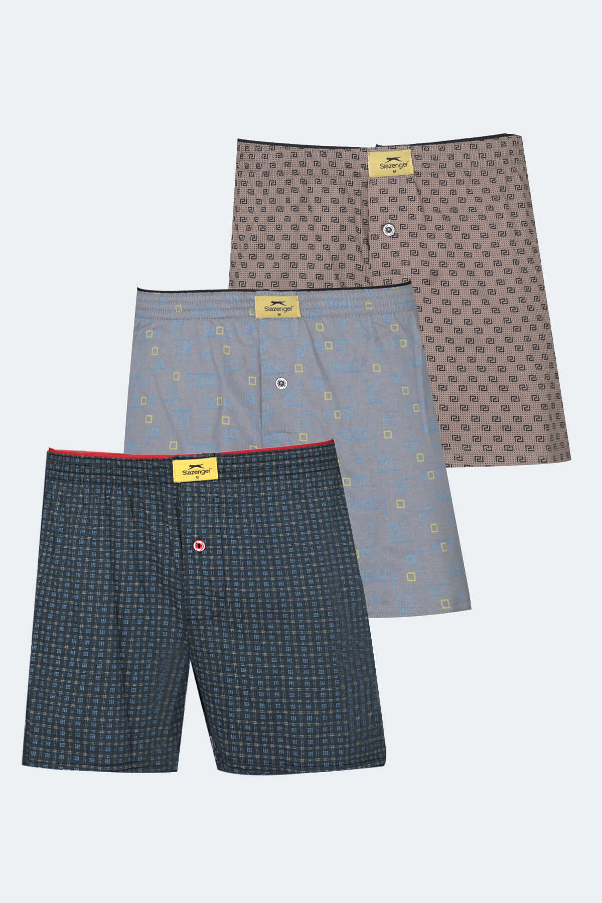 Slazenger - Slazenger HEGEL 3 lü Set Erkek Karışk Boxer