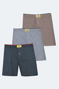 Slazenger - Slazenger HEGEL 3 lü Set Erkek Karışk Boxer