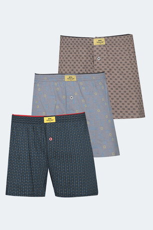Slazenger HEGEL 3 lü Set Erkek  Karışk Boxer 
