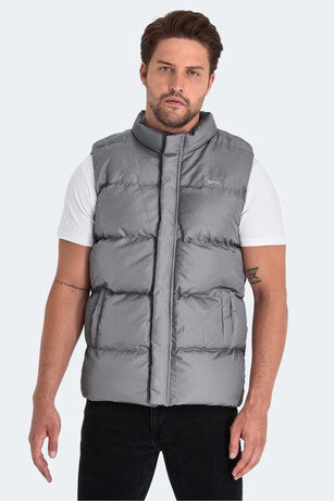 Slazenger HEIDA IN Erkek Şişme Yelek Koyu Gri Yelek 