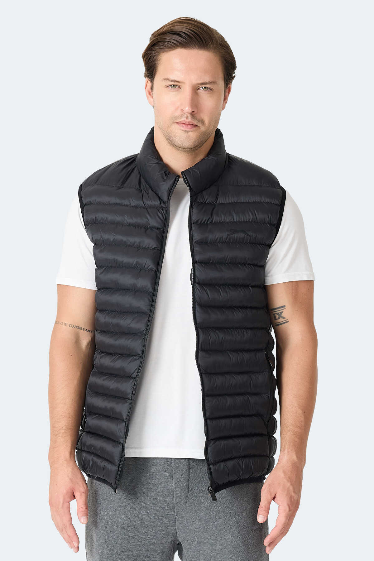 Slazenger HELIX Erkek Fermuar Cepli Siyah Yelek - 3