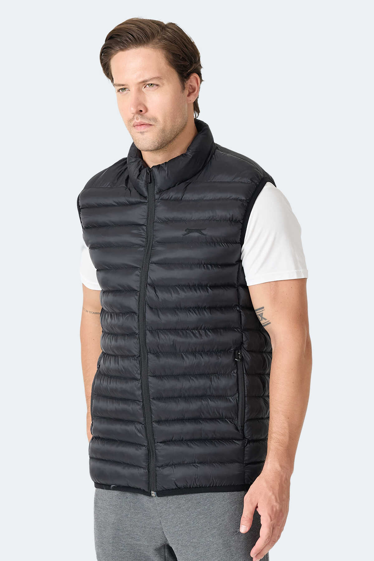 Slazenger HELIX Erkek Fermuar Cepli Siyah Yelek - 7