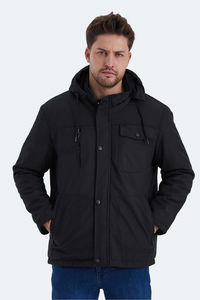 Slazenger - Slazenger HERBIES IN Erkek Kapüşonlu Siyah Mont & Kaban Slazenger - Slazenger HERBIES IN Erkek Kapüşonlu Siyah Mont & Kaban